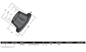 Whiteline Sway Bar to Control Arm Bushing Kit Nissan Datsun 300C (1983-1988) Front - W21169