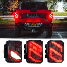 Load image into Gallery viewer, Xprite LED Tail Light Assembly Savage Series Jeep Gladiator JT (2020-2022) Black/Smoke Alternate Image