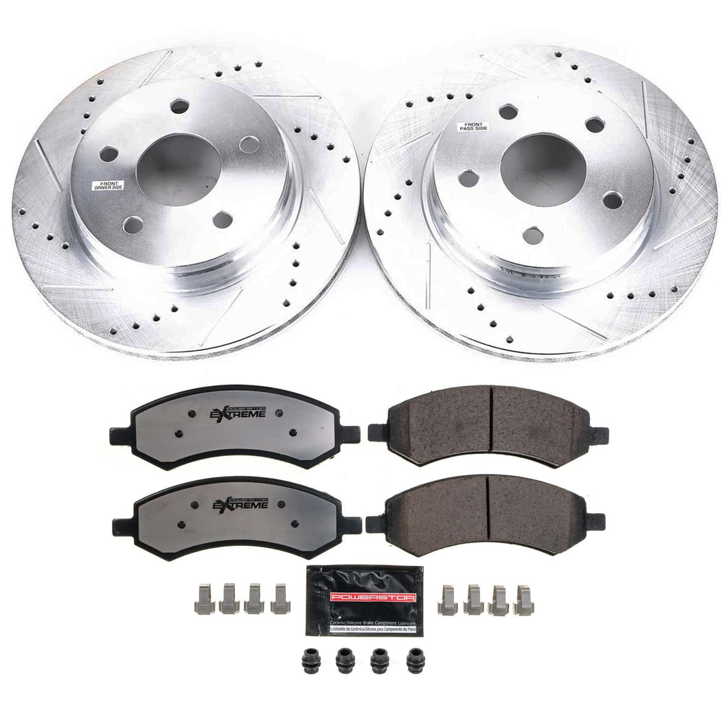 PowerStop Z36 Front or Rear Brake Kit Chrysler Aspen (07-09) Performance Rotors & Pads