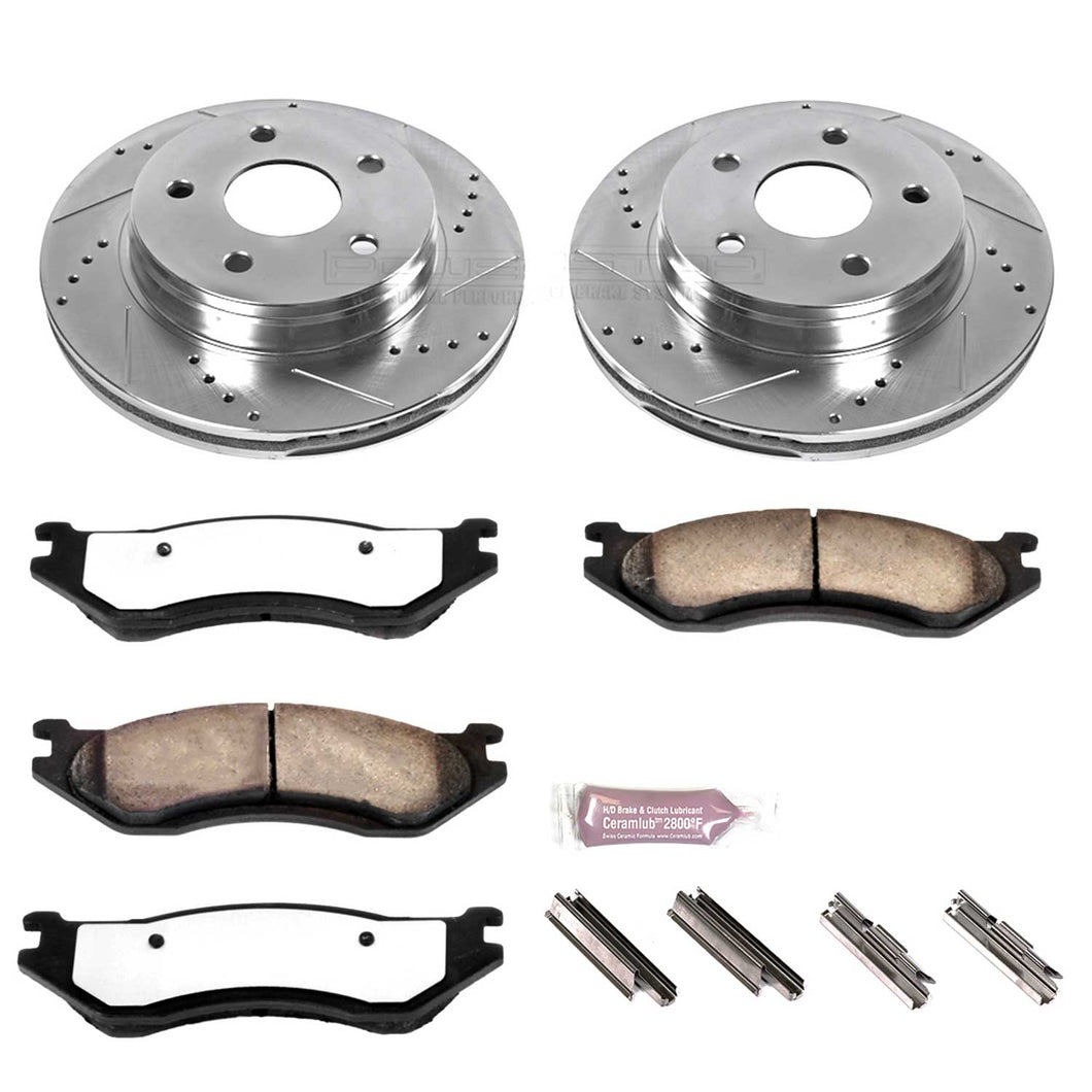 PowerStop Z36 Front Brake Kit Dodge Ram 1500 Pickup (03-05) Performance Rotors & Pads K2167-36