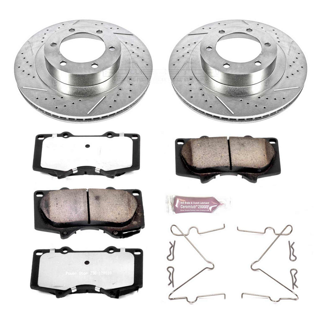 PowerStop Z36 Front Brake Kit Lexus GX470 (03-09) Performance Rotors & Pads K2421-36