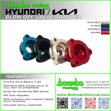 Load image into Gallery viewer, Boomba Racing BOV Adapter for Kia K5 1.6L (2021-2024) Red / Blue / Black / Natural Aluminum - Natural Aluminum Alternate Image