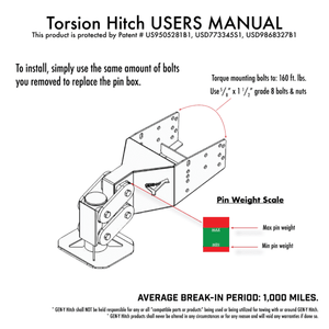 Gen-Y Hitch Executive Torsion Flex King Pin Box - Fifth Wheel or Rhino Fifth Wheel Pin Box