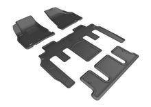 Load image into Gallery viewer, 3D MAXpider Floor Mats Buick Enclave 7 / 8 Seater (08-17) All-Weather Kagu Series Black - Front / Second / Third Row - 7 Seater - Bench Seat / Complete Set Alternate Image