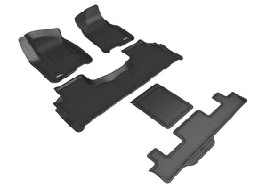 3D MAXpider Floor Mats Chevy Tahoe w/ Bucket Seat 2nd Row (21-24) All-Weather Kagu Series - Front /  Second / Third Row