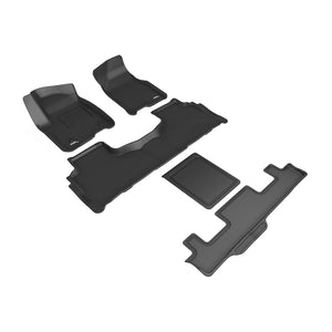 3D MAXpider Floor Mats GMC Yukon / Yukon XL (21-24) All-Weather Kagu Series - Front /  Second / Third Row