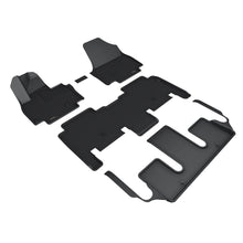 Load image into Gallery viewer, 3D MAXpider Floor Mats Kia EV9 6 Seat (2024) All-Weather Kagu Series Black - Front / Second / Third Row - Complete Set Alternate Image
