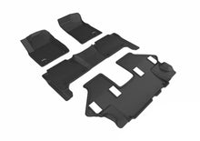 Load image into Gallery viewer, 3D MAXpider Floor Mats Nissan Armada (17-18) All-Weather Kagu Series Black - Front / Second / Third Row Alternate Image