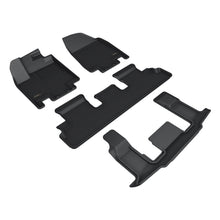 Load image into Gallery viewer, 3D MAXpider Floor Mats Nissan Pathfinder 7 Seater (22-24) All-Weather Kagu Series Black - Front / Second / Third Row - Complete Set Alternate Image