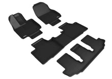 Load image into Gallery viewer, 3D MAXpider Floor Mats Toyota Highlander Gas 7 / 8 Seater (20-24) All-Weather Kagu Series Black - Front / Second / Third Row Alternate Image