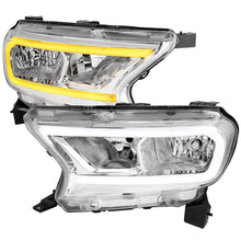 Load image into Gallery viewer, Spec-D Headlights Ford Ranger XL / XLT (2019-2023) OEM Replacement Factory Style w/ LED Bar Turn Signal Matte Black Housing / Clear Lens - Chrome / Clear Lens Alternate Image