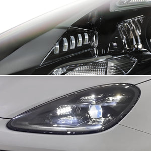 Spec-D Projector Headlights Porsche Cayenne (08-23) 957 & 958 LED Matrix or Quad LED Bar Style - Black