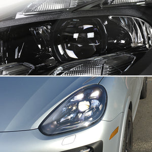 Spec-D Projector Headlights Porsche Cayenne (08-23) 957 & 958 LED Matrix or Quad LED Bar Style - Black