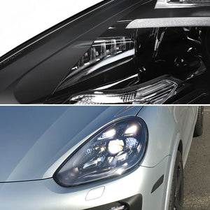 Spec-D Projector Headlights Porsche Cayenne (08-23) 957 & 958 LED Matrix or Quad LED Bar Style - Black