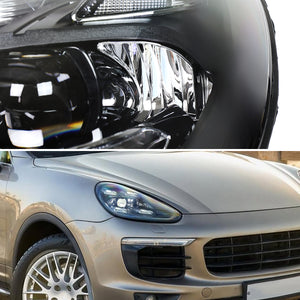 Spec-D Projector Headlights Porsche Cayenne (08-23) 957 & 958 LED Matrix or Quad LED Bar Style - Black