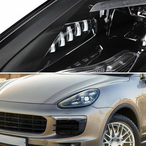 Spec-D Projector Headlights Porsche Cayenne (08-23) 957 & 958 LED Matrix or Quad LED Bar Style - Black