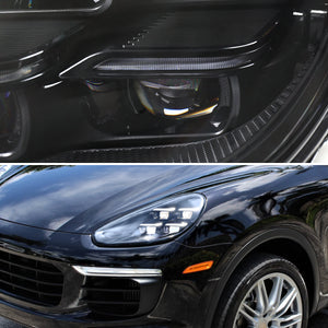 Spec-D Projector Headlights Porsche Cayenne (08-23) 957 & 958 LED Matrix or Quad LED Bar Style - Black