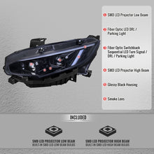 Load image into Gallery viewer, Spec-D Headlights Honda Civic FC/FK (2016-2021) Full LED or Halogen Projector With Sequential Turn Signal - Black or Chrome Alternate Image