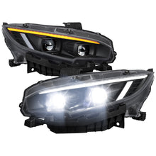 Load image into Gallery viewer, Spec-D Headlights Honda Civic FC/FK (2016-2021) Full LED or Halogen Projector With Sequential Turn Signal - Black or Chrome Alternate Image