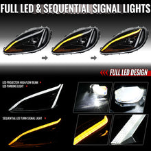 Load image into Gallery viewer, Spec-D Full LED Headlights for Chevy Corvette C6 (2005-2013) C8 Design with Sequential Turn Signals - Black Alternate Image