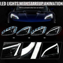 Load image into Gallery viewer, Spec-D Full LED Headlights for Chevy Corvette C6 (2005-2013) C8 Design with Sequential Turn Signals - Black Alternate Image