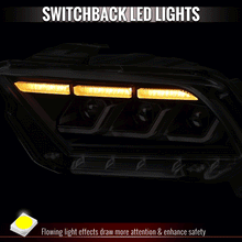Load image into Gallery viewer, Spec-D Full LED Headlights for Ford Mustang S197 (2010-2014) S650 Style in a Black Housing w/ Sequential Turn Signals - Default Title Alternate Image