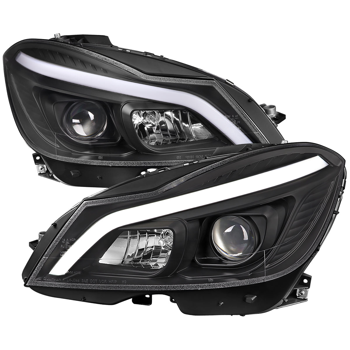 Mercdes Led Spec-D Projector Headlights Mercedes C250 C300 C350 (08-14) W204 Switc