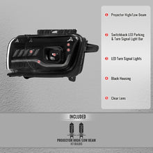 Load image into Gallery viewer, Spec-D Projector Headlights for Chevy Camaro (2010-2013) LED Switchback Turn Signals - Black with Clear Lens - Default Title Alternate Image