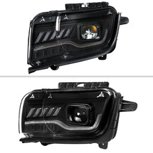 Load image into Gallery viewer, Spec-D Projector Headlights for Chevy Camaro (2010-2013) LED Switchback Turn Signals - Black with Clear Lens - Default Title Alternate Image