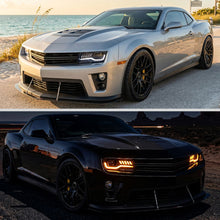 Load image into Gallery viewer, Spec-D Projector Headlights for Chevy Camaro (2010-2013) LED Switchback Turn Signals - Black with Clear Lens - Default Title Alternate Image
