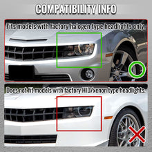 Load image into Gallery viewer, Spec-D Projector Headlights for Chevy Camaro (2010-2013) LED Switchback Turn Signals - Black with Clear Lens - Default Title Alternate Image