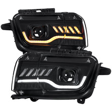 Load image into Gallery viewer, Spec-D Projector Headlights for Chevy Camaro (2010-2013) LED Switchback Turn Signals - Black with Clear Lens - Default Title Alternate Image