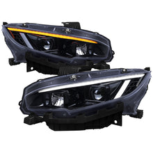 Load image into Gallery viewer, Spec-D Headlights Honda Civic FC/FK (2016-2021) Full LED or Halogen Projector With Sequential Turn Signal - Black or Chrome Alternate Image