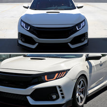 Load image into Gallery viewer, Spec-D Projector Headlights Honda Civic Type-R FK8 (2017-2021) LED Bar w/ Sequential Signal Chrome/Black Alternate Image