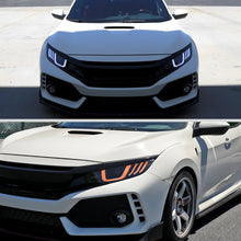 Load image into Gallery viewer, Spec-D Projector Headlights Honda Civic (2016-2021) LED Bar w/ Sequential Signal Chrome/Black Alternate Image