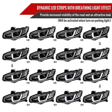 Load image into Gallery viewer, Spec-D Projector Headlights Honda Civic Type-R FK8 (2017-2021) LED Bar w/ Sequential Signal Chrome/Black Alternate Image