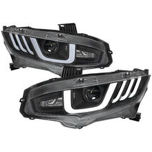 Load image into Gallery viewer, Spec-D Projector Headlights Honda Civic Type-R FK8 (2017-2021) LED Bar w/ Sequential Signal Chrome/Black Alternate Image
