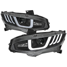 Load image into Gallery viewer, Spec-D Projector Headlights Honda Civic (2016-2021) LED Bar w/ Sequential Signal Chrome/Black Alternate Image