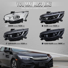 Load image into Gallery viewer, Spec-D Headlights Honda Civic FC/FK (2016-2021) Full LED or Halogen Projector With Sequential Turn Signal - Black or Chrome Alternate Image