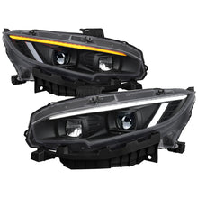 Load image into Gallery viewer, Spec-D Headlights Honda Civic FC/FK (2016-2021) Full LED or Halogen Projector With Sequential Turn Signal - Black or Chrome Alternate Image