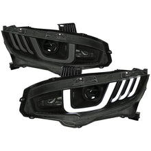 Load image into Gallery viewer, Spec-D Projector Headlights Honda Civic Type-R FK8 (2017-2021) LED Bar w/ Sequential Signal Chrome/Black Alternate Image