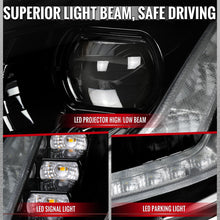 Load image into Gallery viewer, Spec-D Projector LED Headlights for Chevy Corvette C6 (2005-2013) C7 Design with Sequential Turn Signals - Black C7 Alternate Image