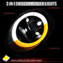 Load image into Gallery viewer, Spec-D LED Projector Headlights for Mini Cooper F55 / F56 / F57 (14-24) Clubman F54 (16-24) LED DRL Light Bar Black / Chrome - Clear or Smoked Lens Alternate Image