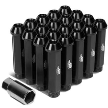 Load image into Gallery viewer, J2 Engineering Lug Nuts (M12 x 1.25) 20 Piece Set With Open Knurled or Triple Groove End - Black / Blue Red Alternate Image