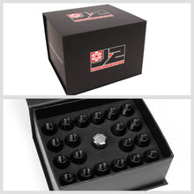 Load image into Gallery viewer, J2 Engineering Lug Nuts (M12 x 1.25) 20 Piece Set With Open Knurled or Triple Groove End - Black / Blue Red Alternate Image
