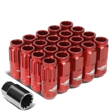 Load image into Gallery viewer, J2 Engineering Lug Nuts (M12 x 1.25) 16 Piece Set With Open Knurled End and Lock Nuts- Black / Blue / Red Alternate Image