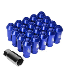 Load image into Gallery viewer, J2 Engineering Lug Nuts (M12 x 1.25) 20 Piece Set With Open Knurled End - Black / Blue / Red Alternate Image