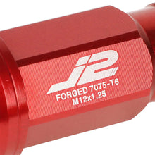 Load image into Gallery viewer, J2 Engineering Lug Nuts (M12 x 1.25) 20 Piece Set With Open Knurled End - Black / Blue / Red Alternate Image