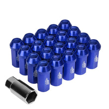 Load image into Gallery viewer, J2 Engineering Lug Nuts (M12 x 1.25) 20 Piece Set With Closed End - Black / Blue Red Alternate Image