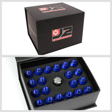 Load image into Gallery viewer, J2 Engineering Lug Nuts (M12 x 1.25) 20 Piece Set With Closed End - Black / Blue Red Alternate Image